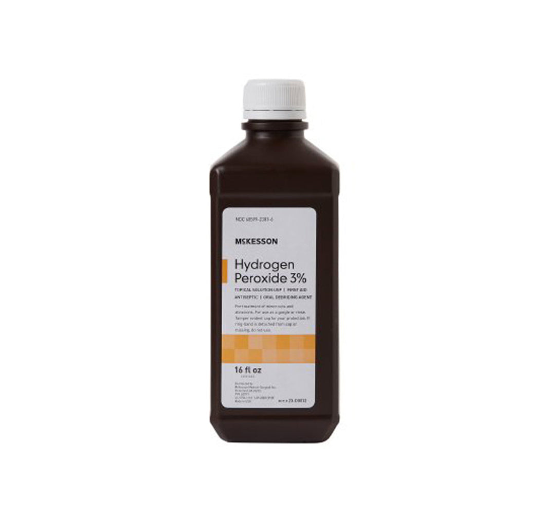 McKesson Hydrogen Peroxide 3%, 16oz Bottle