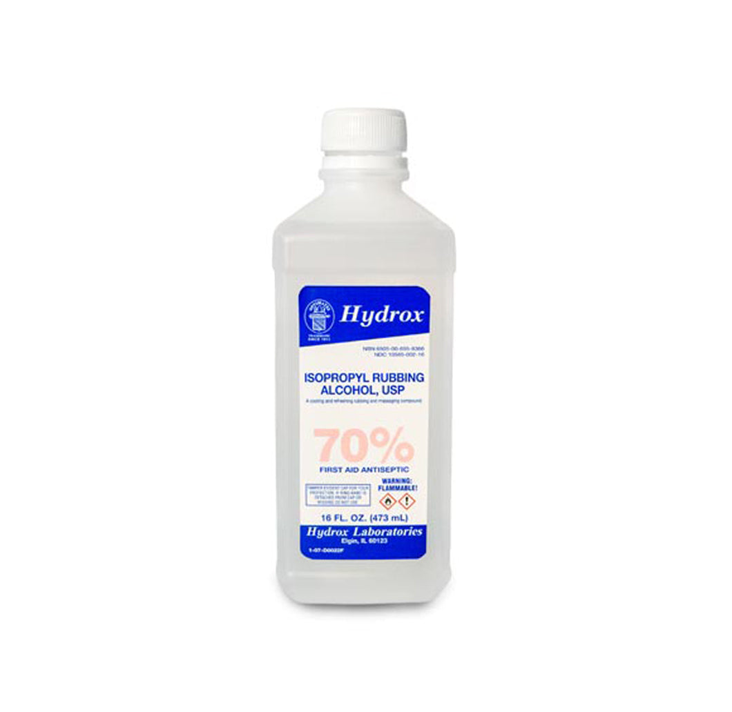 Hydrox Isopropyl Rubbing Alcohol 70%, USP, 16 oz